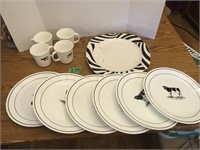 milk cow plates/cups