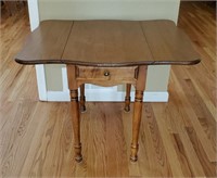 Vtg Tell City Young Republic Drop Leaf Maple Table