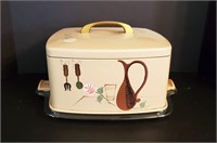Retro Mid Century Cake Caddy Painted Tin Cover