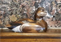 1981 Hand Carved Paul Blue Bill Hen Duck Decoy