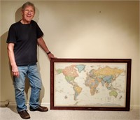 Vintage Rand McNally World Map 36" x 54"