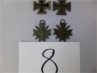 2 KVK WITH SWORDS AND 2 IRON CROSSES 2ND CLASS