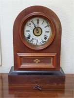 Antique 1870 Rosewood Jerome & Co Cottage Clock