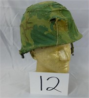 VIETNAM WAR HELMET WITH LINER AND COVER