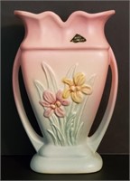 1940s HULL 405-7 Iris Double Handled 7 1/2" Vase