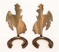 St Croix Forge Cowboy Bucking Horse Bookends