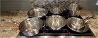 14 Piece CALPHALON All Stainless Cookware Set