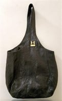 Big HALSTON Heritage Distressed Leather Hobo Bag