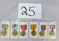 LOT OF 6 MERCHANT MARINE MEDALS NEW IN PLASTIC