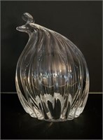 1980s STEUBEN Glass Artist Signed Quail Sculpture