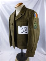 WWII IKE JACKET NON MATCHING RANK 38R