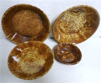 Lot of 4 Bennington Type Ware Bowls