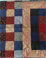 Blue, Red & Tan Quilt