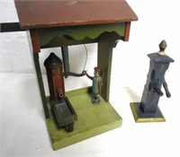 Pair of Folk Art Water Pumps Wooden