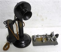 Western Electric Candlestick Phone/ Vibroplex