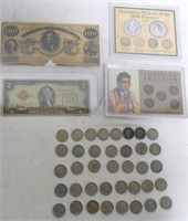 Coin Lot Paper and Buffalo - V Nickels