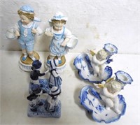 Lot of 6 Figurines 2 Delft As is