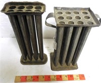 Pair of Tin Candle Molds