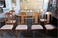 Vintage 7-Piece Oval Wooden Dining Set