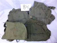 4 MILITARY GAS MASK BAGS