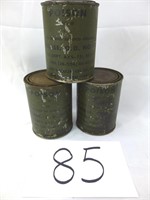 3 ARMY GREASE TINS