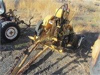 ANTIQUE TRENCHER ON FARM TRAILER