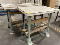2- industrial type desks/ tables