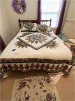 Queen size Quilt Set, Hand stitched