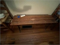 Wood Bench, Vintage 42"X12"X16.5"