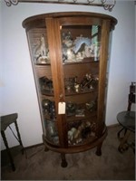Glass front Half moon Curio China Cabinet
