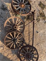 LL-FRONT AXLE AND WHEELS FOR A MODEL T