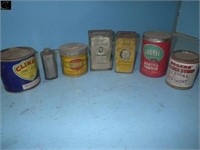 Box of Antique tins