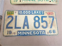 6 Singles MN plates, 1960, 62,65,68, 68, 68