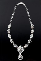 Scarce Black Tahitian Pearl 14K Diamond Necklace
