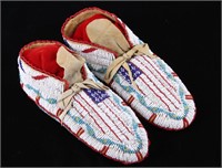 Northern Cheyenne Fully Beaded Moccasins 1890's