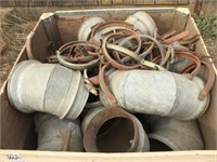 Wood Bin with 12" and 10" Pipe Fittings