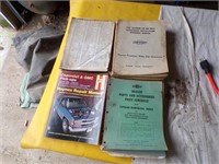 Old car manuals in file box w/key
