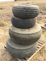 Set of (4) JOHN DEERE Tractor Tires and Rims