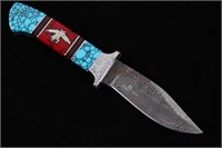 Navajo D Yellowhorse Turquoise Eagle Kachina Knife