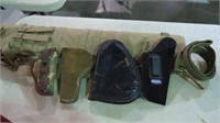 MILITARY STYLE RIFLE CASE, BELT, & HOLSTERS
