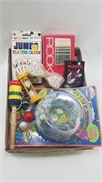 Vtg Toys & Games Lot - Marbles / Cards / Timers