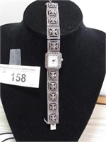 Vintage Sterling Silver 925 Marcasite Ladies Watch