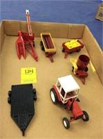 6 assorted farm toys