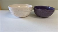 2 stoneware bowls