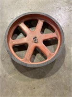 Wooden line shaft wheel