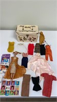 Vintage Barbie, clothes & case