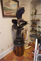 Fine bronze double-eagle sculpture titled Rapture
