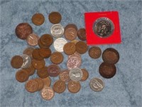 Lot of (42) Canandian Mixed Coins 1918-1968