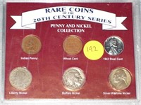 Coins of 20th Century: Nickels & Pennies Set,