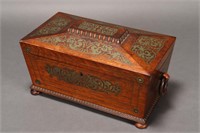 Stunning Regency Inlaid Tea Caddy,